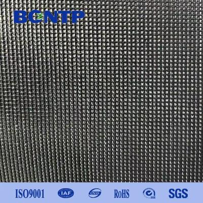 China BLACK color PVC Mesh Fabric Poly Vinyl Fabric 1000D 1818 high strength for shopping cart material in roll for sale