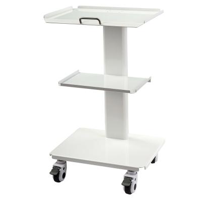 China Foshan Factory Dental Equipment White Color Mobile Tool Cart with Socket SS 3 Layer Dental Mobile Cart for sale