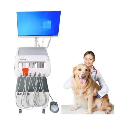 China Dental Mobile Cart Veterinarian Mobile Cart 550W Medical Trolley Pet Teeth Care Vet Use Dental Treatment Unit for sale