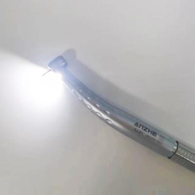 China Foshan Anzhe Factory High Speed Dental Handpiece 3 Water Spray Dental Air Turbine LED Light Dental Air Rotor for sale