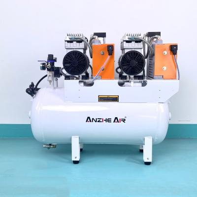 China 220V 60L Dental air Compressor with air Dryer Oil Free Silent Medical air Compressor for 4 Dental Units for sale