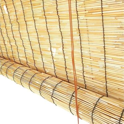 China Window Decoration Eco-friendly Bamboo Shutters Window Blinds Cheap Bamboo Roller Shades Jute Straw Blind Curtain for sale