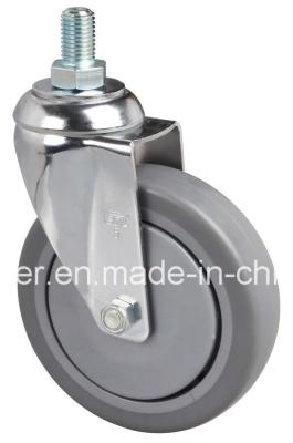Chine 110 kg TPE Caster en couleur grise avec zinc plaqué filetage pivotant à filetage Edl moyen Z5735-57 à vendre