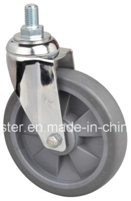 Chine Casque pivotant TPE à charge moyenne de 6 pouces avec une capacité de charge de 110 kg et une tige filetée Z5736-57 à vendre