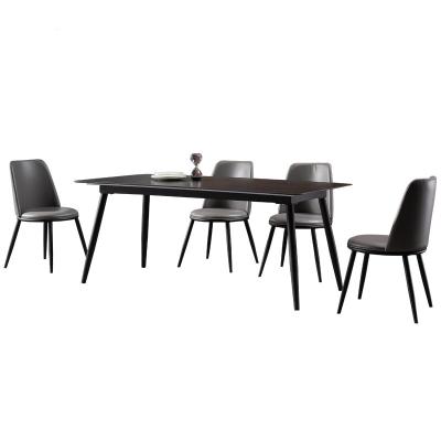 China Manufacturer Wholesale Price Luxury Modern Design Easy Clean Metal Base Chipboard Top Set for sale