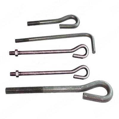 China All Size Carbon Steel Steel Anchor Bolt Foundation Bolt L J Bolt M2-100 Zinc White for sale