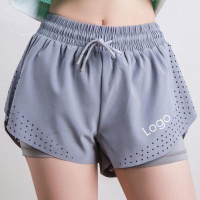 China New Anti-wrinkle sports casual quick dry custom women's breathable sports running plain fitness shorts female woven color sports yoga for sale