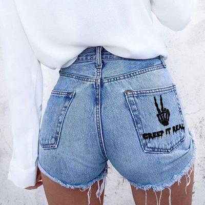 China K&Y Women's Breathable Sexy Denim Shorts Hot Pants Jeans Lift Up High Waisted Slim Skinny Denim Casual Shorts Plus Size for sale