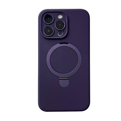 China Shockproof 2023 Newest Soft TPU Liquid Silicone with Metal Ring Holder Phone Case For iPhone 15 Pro Max 15 Plus Phone Cover for sale