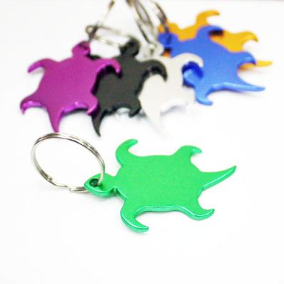 China B020 Cheap Metal Turtle Shape Key Chain With Bottle Opener for sale