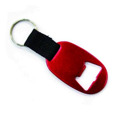 China Viable Aluminum Oval Bottle Opener Keychain Lanyard B021 for sale