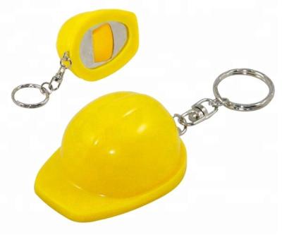 China Promotion Helmet Shape Bottle Opener Key Chain Hard Hat Bottle Opener Personalized Key Chain Chain for sale