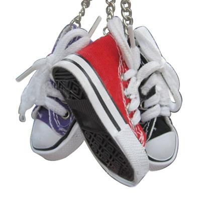 China Canvas Logo Mini Shoe Keychain made to order for sale