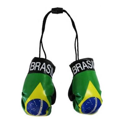 China Mini Boxing Gloves Car Brazil Leather Custom Flag for sale