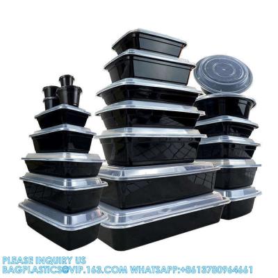 China OEM/ODM Cajas Para Comidas Plasticas Disposable Microwave Food Container Box Plastic Lunch Bento Tray Container for sale