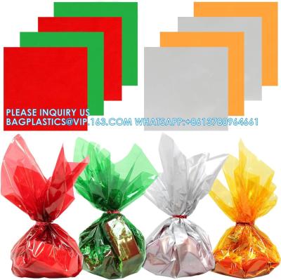 China Cellophane Wrap Roll - Xmas Cellophane Wrap For Christmas To Wrap Gift Basket, Treat, Wine, Party Decoration for sale