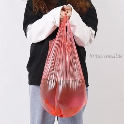 China Disposable Wholesale Custom Perforated Large Jumbo Kitchen Garbage Mesh Bags Garbage With Handle for sale