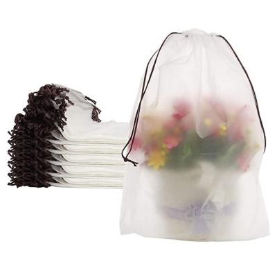 China Recyclable Daily Use Draw String Plastic Clothing Bag Packaging Manufacturer Draw String Bags With Custom Printed Logo for sale