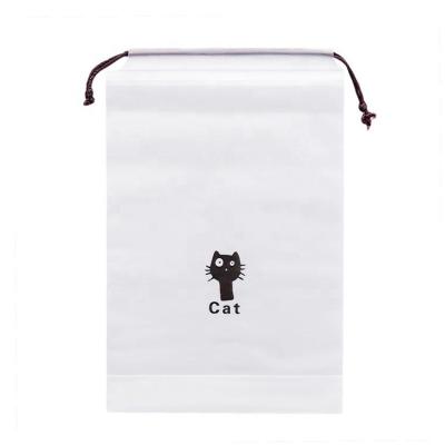 China Recyclable Eco-Friendly Drawstring Jewelry Bag LDPE Durable Clothing Packing Plastic Suction String Bags With Company Logo for sale