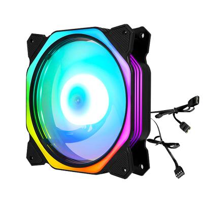 China Affordable Quiet Design Fan and LED Light High Fan Speed Computer Case 5V 3pin 4pin Motherboard Sync Colorful ARGB Fan for Gamer for sale