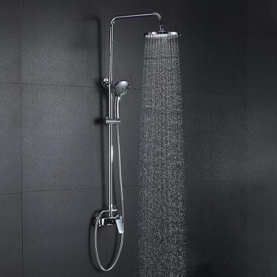China With Hot Selling High Quality Wall Mounted Sliding Bar Chrome Tub Shower Faucet Sets for sale