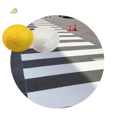 China Customized Road White Line Paint , Pavement Line Paint Powder With 5% Premixed Glass Beads for sale