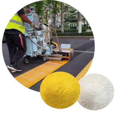 China Customized Road White Line Paint , Pavement Line Paint Powder With 5% Premixed Glass Beads for sale
