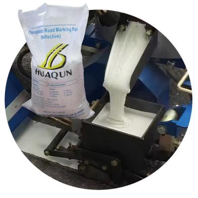 China Hot Melt Thermoplastic Road Marking Paint White Color Smooth And Flow for sale