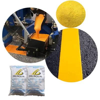 China Hot Melt Thermoplastic Road Marking Paint Yellow Color Smooth And Flow for sale