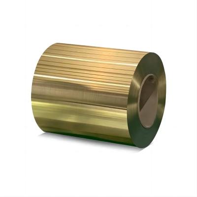China Wall decoration Best PVD Coated 201 304 410 Hairline Surface Finished Ti-Gold PVD Color Stainless Steel Coils for sale
