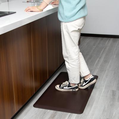 China Chinese Supplier Wholesale Washable Easy To Clean PU Anti Fatigue Waterproof Mat Office Standing Mat for sale