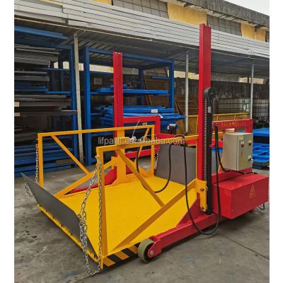 China Hydraulic Building Material Stores 2000kg Movable Asset Truck Unloading Lift Platform for sale