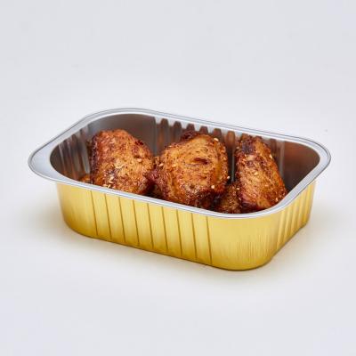 China 1500ml Foil Food Container Heavy Duty Foil Pan For Oven Grill Microwavable Cooking Baking for sale