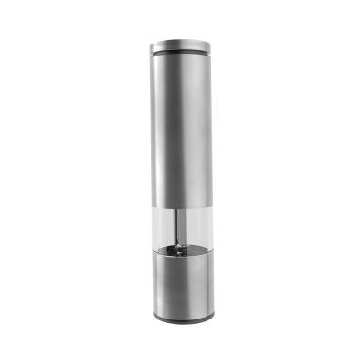 China Sustainable YLW Hot Selling Metal Stainless Steel Transparent Battery Operated Electric Salt and Pepper Mill Grinder For Kitchen for sale