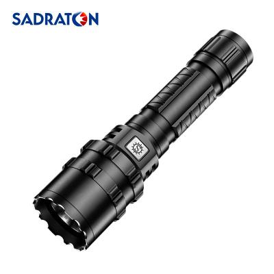 China High Power Zoomable Flashlight Background 1000 Lumen Hunting Metal Torch Light Waterproof Rechargeable High Power Outdoor Led Flashlight 18650 for sale