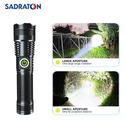 China Overload Protection Most Feature Lightweight Powerful Zoom Battery18650 Portable Led Flashlight Camping Flashlight XHP70 Outdoor Emergency Torch for sale