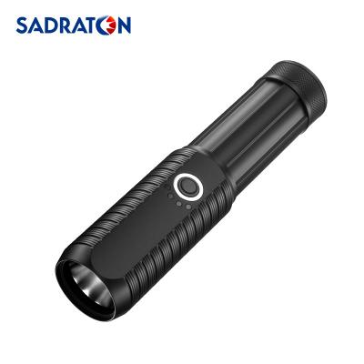 China Zoomable Led Camping Flashlight Xeon 5 Battery Modes Torch XHP70 High Lumens Outdoor Super Bright Aluminum Waterproof Rechargeable Flashlight for sale