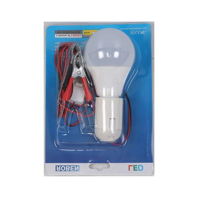 China New outdoor solar 12v b22 B27 bulb light with 2m wire and switch button for night market lighting for sale