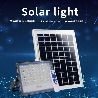 China Outdoor High Lumen IP65 Waterproof ABS 100w 300w 400w Solar Outdoor SMD Led Flood Light Price Solar Outdoor Wall Light Spotlights for sale