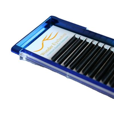 China Natural Long 16lines 0.15 0.20 flat Matte ultra black ultrathin Volume Individual Flat Lashes Eyelash Extensions for sale