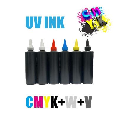 China CMYK+W+V UV DTF Ink UV DTF Glue Ink and Varnish UV DTF Printer Printing Ink Price for sale