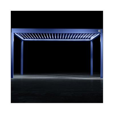 China Customized Electric Louvered Aluminum Pergola Waterproof Remote Control Aluminum Pergola Color Size 3x4m for sale