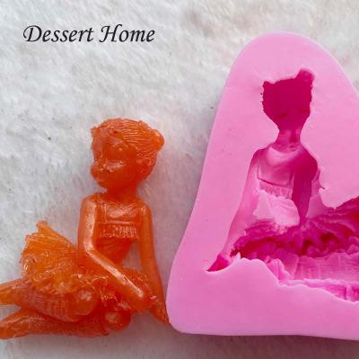 China D0152 Dancing Girl Viable Silicone Cake Molds Fondant Cake Decorating Tools Polymer Clay Chocolate Gumpaste Soap Molds for sale