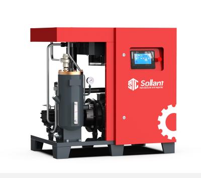 China Sollant 20HP Lubricated Permanent Magnet Variable Speed 15KW Energy Saving Variable Screw Air Compressor for sale
