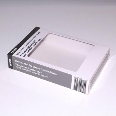 China Recycled Materials Custom Logo Deployable For Easy Carry Electronics Earphone Accessories Auxiliary White Card Case for sale