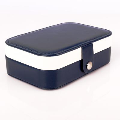 China Recycled Materials Strength Manufacturers Customized Convenient PU Jewelry Box Earrings Ring Pendant Earrings Jewelry Storage Box for sale