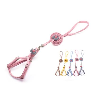 China Padded Pet Leash Collar Chest Harness Seat Belt Dog Leash for sale