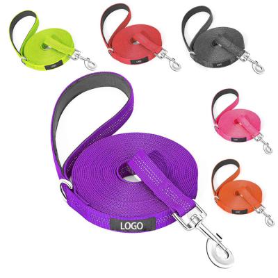 China Sanan Reflective Strong Heavy Dog Leash Training Pet 15ft 20ft 30ft 40ft 50ft Long Dog Leash for sale