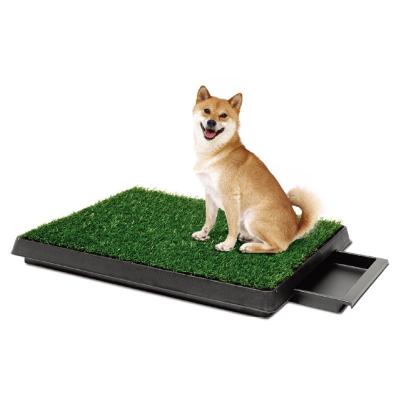 China Sustainable Portable Grass Puppy Pad For Dogs And Small Pets Training Pad With Tray for sale