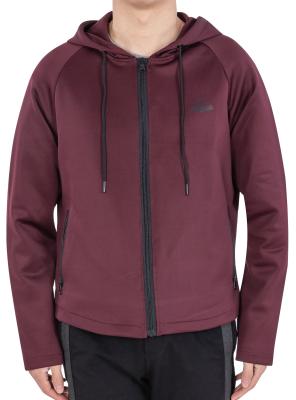 Chine Type de base veste sportive de veste de douille de tirette de polyester de 95% avec le capot de tirette à vendre